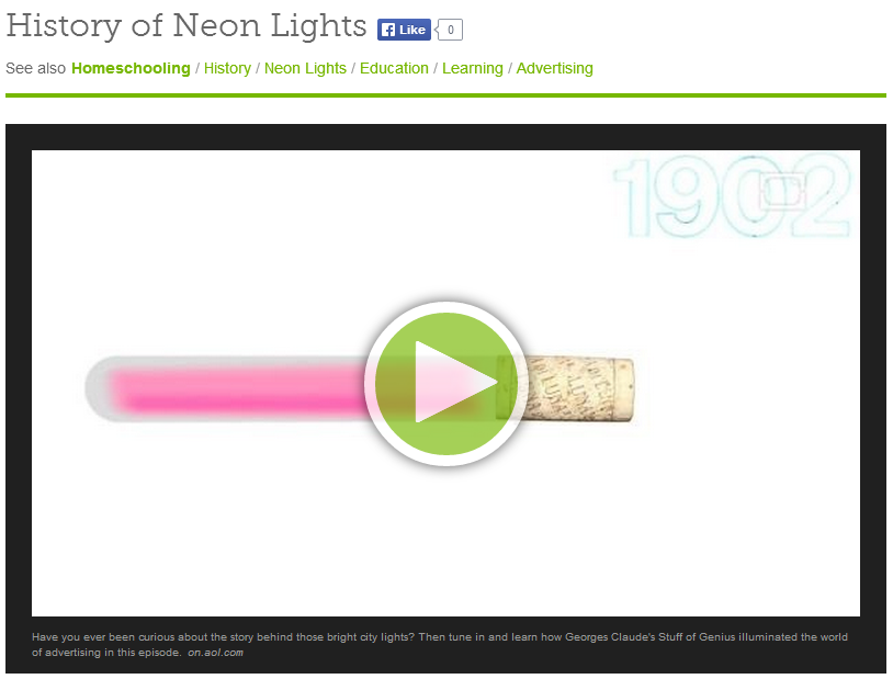 history of neon lights